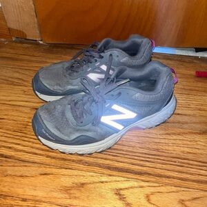 New Balance Charcoal and White Athletic Shoes